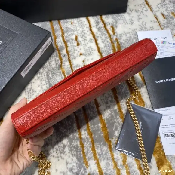 Repzbay REP MATELASSÉ CHAIN CASSANDRE WALLET YSL 0507